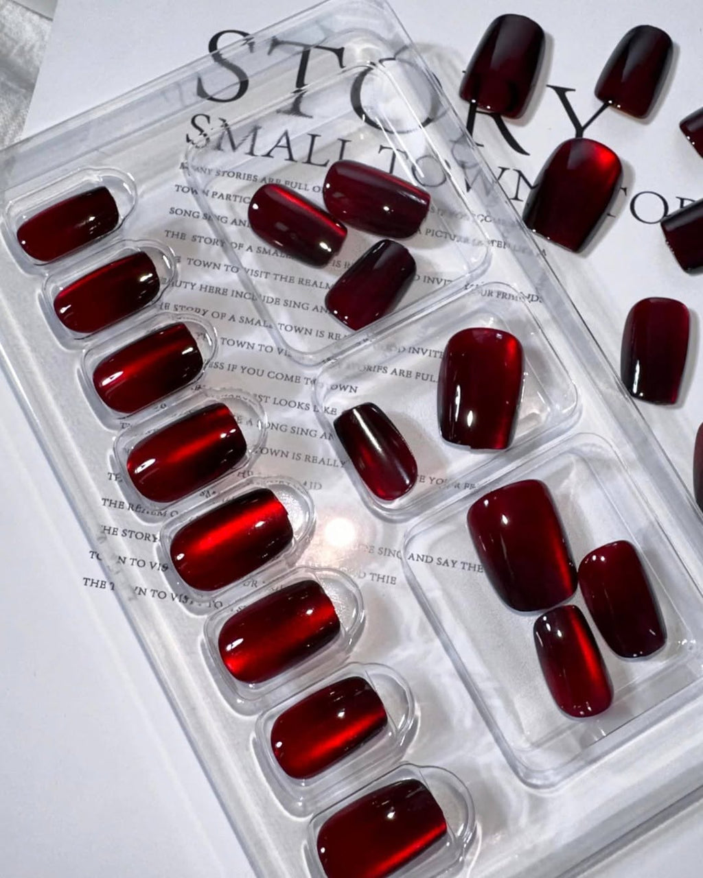Cherry Noir Press On Nails